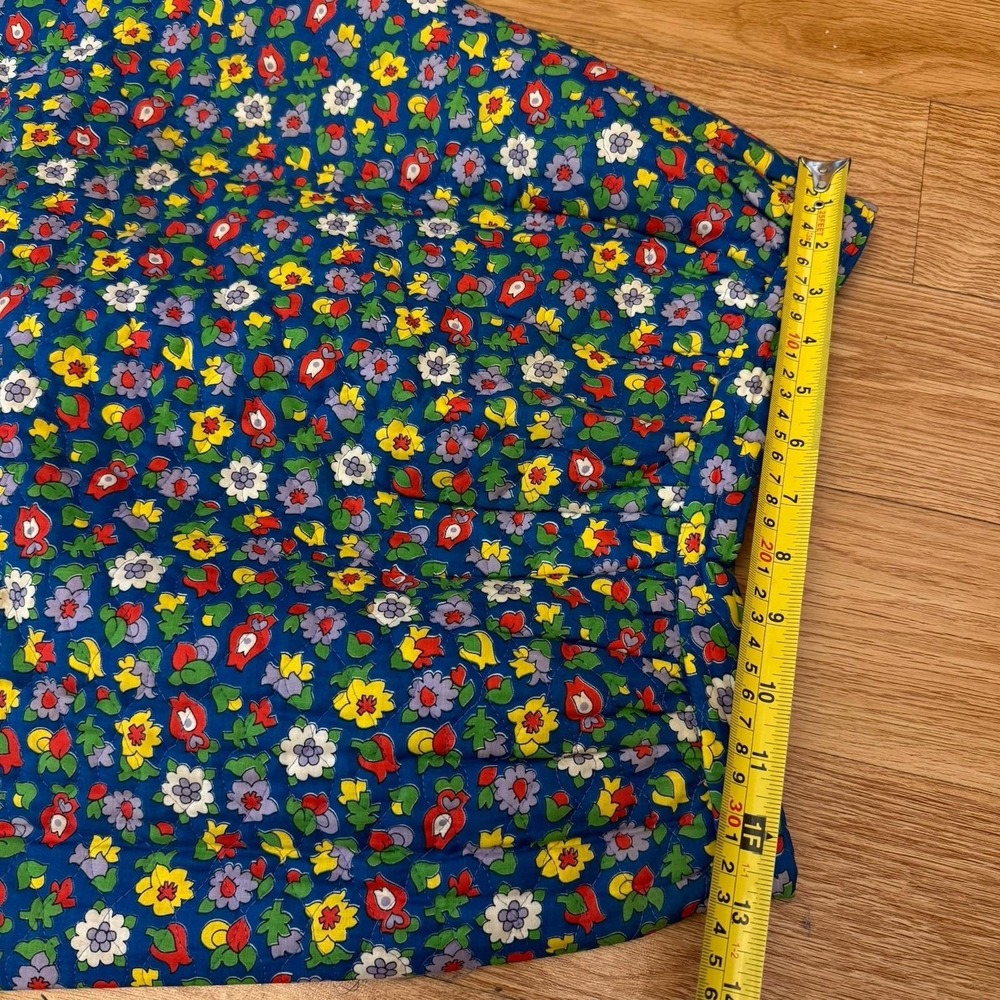 Vintage 70s Jumpin Juniors Skirt XS Floral Quilted Maxi Cottagecore A-Line Boho - Picture 11 of 16